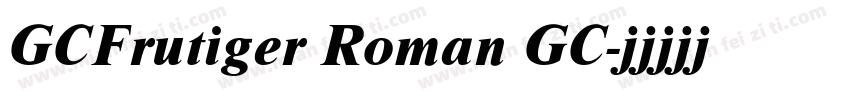 GCFrutiger Roman GC字体转换